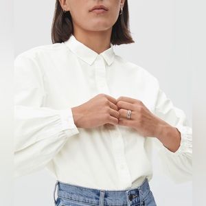 EVERLANE THE ORGANIC COTTON PREP SHIRT, SIZE 6, NWT.